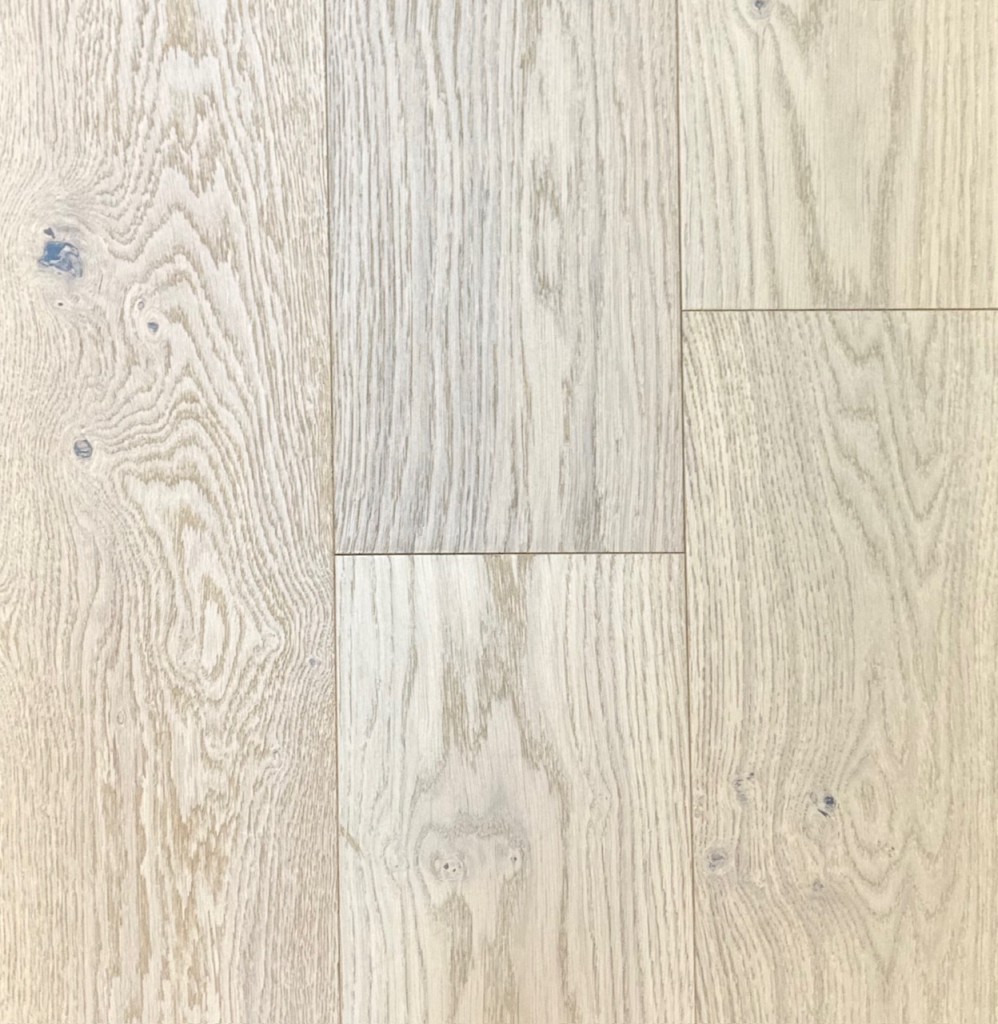whte oak engineered hardwood in Toronto Showroom