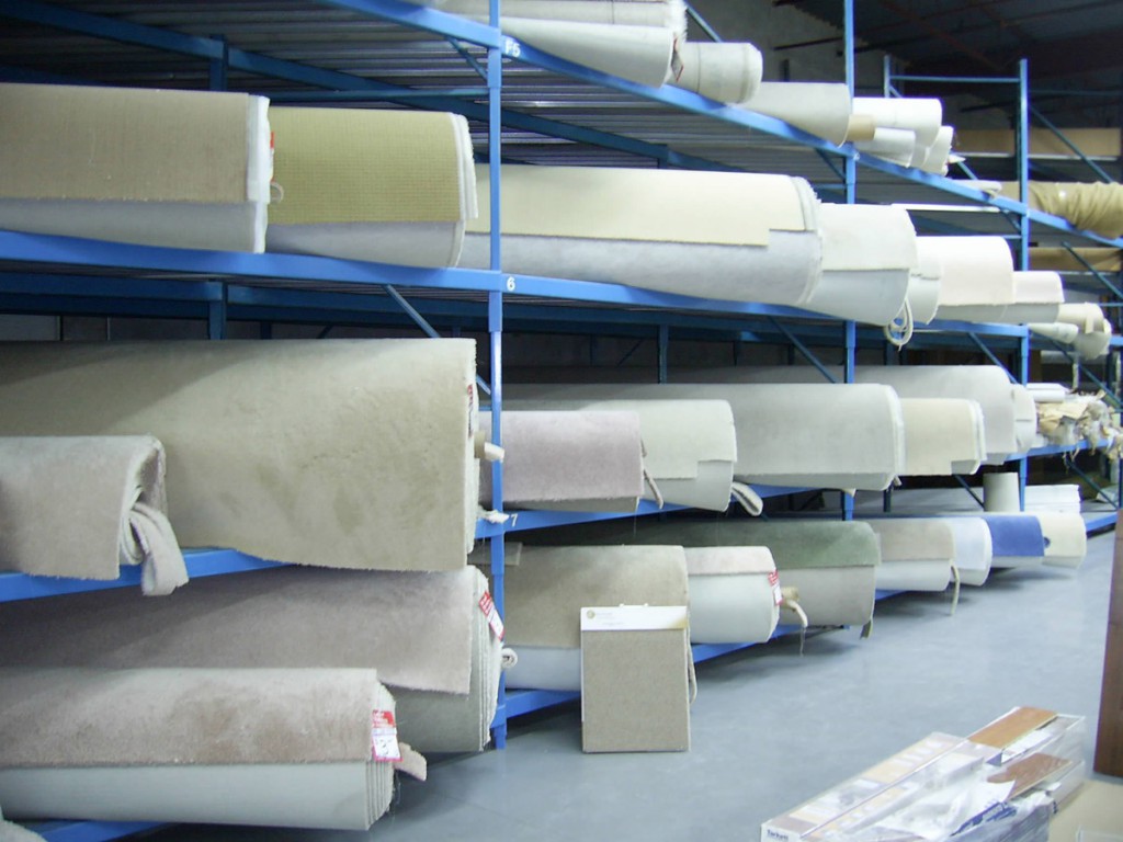 CARPET ROLLS IN RACK
