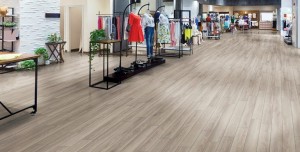 vinyl plank flooring grey beige installed in gym in toronto