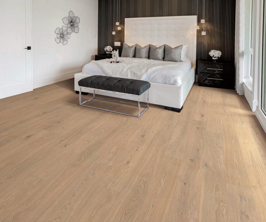 waterproof engineered hardwood click floating in bedroom in toronto